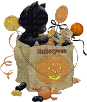 ruth morehead halloween cat - Zdarma animovaný GIF