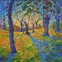 kikkapink background tree animated spring painting - Δωρεάν κινούμενο GIF