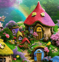 fantasy mushroom background - gratis png