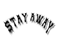 Kaz_Creations Text Stay Away - 無料png