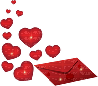 Kaz_Creations Valentine Deco Love Hearts Love Letter Envelope - png gratuito