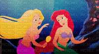 image encre animé effet multicolore Ariel Rapunzel Disney - GIF animé gratuit