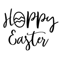 Kaz_Creations Text Hoppy Easter - PNG gratuit