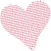 Text.Heart.All You Need is Love.Pink - PNG gratuit