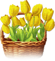 soave deco spring flowers tulips basket - png gratis
