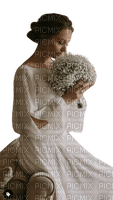 Femme  en  robe  blanche Miriella - бесплатно png