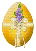 easter-egg-yellow-deco - Free PNG