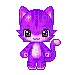 purple cat - Gratis animeret GIF