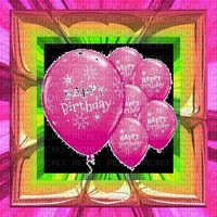 image encre happy birthday balloons edited by me - Free PNG