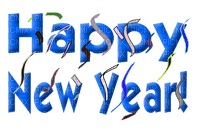 Happy New Year.text.Blue.Victoriabea - gratis png