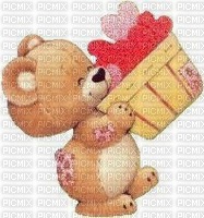 bear with basket of hearts - darmowe png