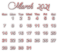 soave calendar deco march text 2021 - ilmainen png