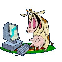 crazy cow - GIF animado gratis