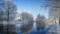 bg-vinter landskap---winter landscape - png ฟรี