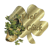 Viel Glück, Kleeblatt - Безплатен анимиран GIF