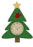 Winter Christmas clock - Free PNG