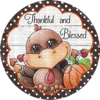Cadre rond Thanks giving - png gratis