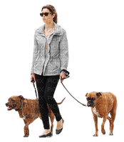 woman with dog bp - 免费PNG