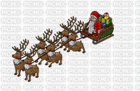 Santa and Deer - GIF animado gratis