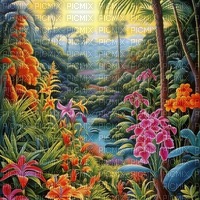 tropical background - png gratis