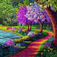 Background garden - 無料のアニメーション GIF