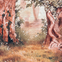 animated forest pink glitter background