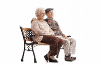 OLD COUPLE SITTING - bezmaksas png