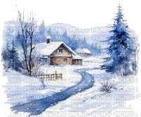 loly33 paysage hiver - 免费PNG
