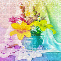 soave background animated vintage vase flowers - GIF animasi gratis