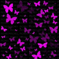 purple butterflies cute background - Free PNG