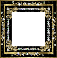 gold black diamond frame - gratis png