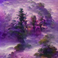 Purple Mountain Forest - png gratis
