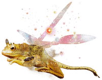 citrine dragonfly frog - zdarma png