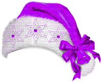 Christmas.Hat.White.Purple - Free PNG