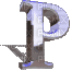 silver letter p - Darmowy animowany GIF