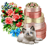 Kaz_Creations Cats Cat Kittens Kitten Flowers Gifts - png gratuito