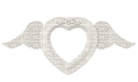 Kaz_Creations White Deco Colours Hearts Love Valentines Heart Frames Frame Wings - gratis png