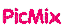 animated picmix logo with white border - GIF animé gratuit