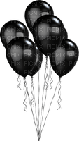 globos negros - png gratis