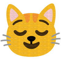 Relaxed relieved peaceful cat emoji kitchen - png gratis