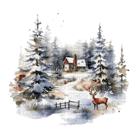 Зимний пейзаж - безплатен png