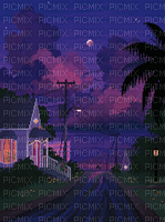 palm tree road pixel art - gratis png