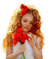 Poppies  Girl - png ฟรี