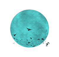 turquoise moon - PNG gratuit