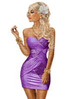 kvinna-woman-lila--purple - png gratis