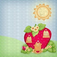 Background Strawberry Blue Charlotte - Bogusia - ilmainen png