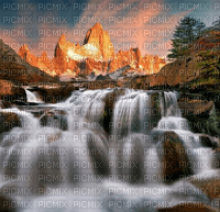 Rena Background Orange Grey waterfall - besplatni png