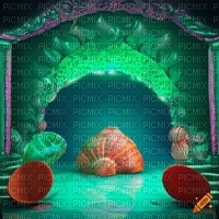 Green Seashell Stage - Free PNG