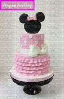 image encre gâteau happy birthday bon anniversaire Minnie Disney edited by me - ilmainen png