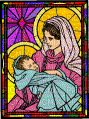 mother mary and baby - GIF animate gratis